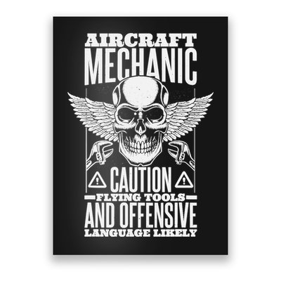 Aircraft Mechanic Flying Tools And Offensive Language, Plane Poster