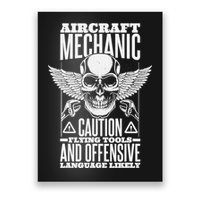 Aircraft Mechanic Flying Tools And Offensive Language, Plane Poster