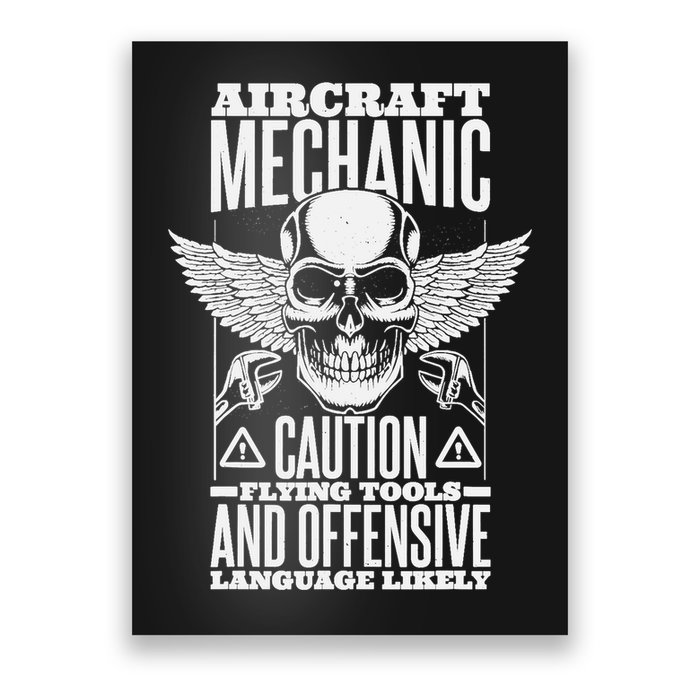 Aircraft Mechanic Flying Tools And Offensive Language, Plane Poster