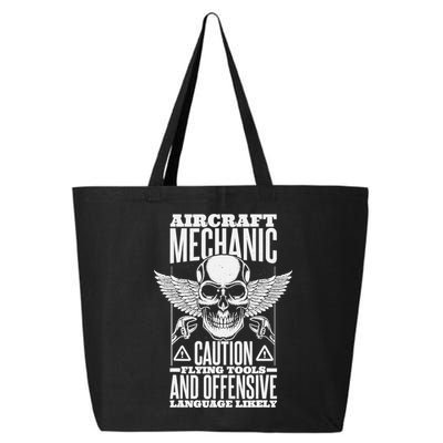 Aircraft Mechanic Flying Tools And Offensive Language, Plane 25L Jumbo Tote
