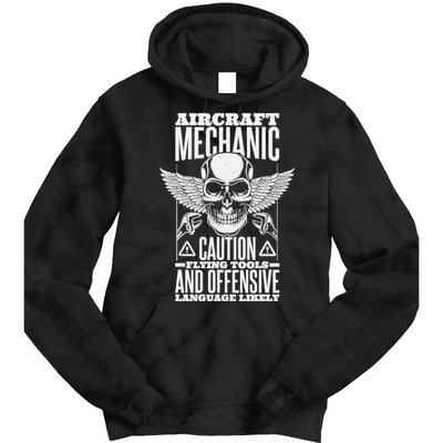 Aircraft Mechanic Flying Tools And Offensive Language, Plane Tie Dye Hoodie