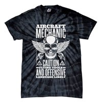 Aircraft Mechanic Flying Tools And Offensive Language, Plane Tie-Dye T-Shirt