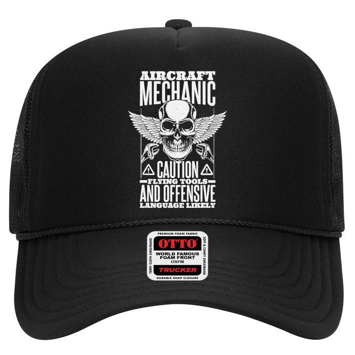 Aircraft Mechanic Flying Tools And Offensive Language, Plane Trucker Hat