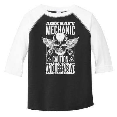 Aircraft Mechanic Flying Tools And Offensive Language, Plane Toddler Fine Jersey T-Shirt