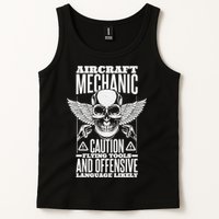Aircraft Mechanic Flying Tools And Offensive Language, Plane Tank Top