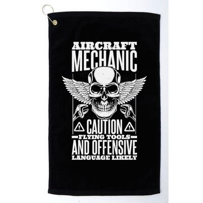 Aircraft Mechanic Flying Tools And Offensive Language, Plane Golf Towel