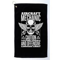 Aircraft Mechanic Flying Tools And Offensive Language, Plane Golf Towel
