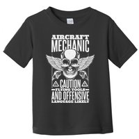 Aircraft Mechanic Flying Tools And Offensive Language, Plane Toddler T-Shirt