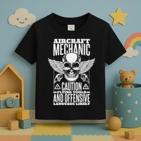Aircraft Mechanic Flying Tools And Offensive Language, Plane Toddler T-Shirt