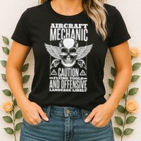 Aircraft Mechanic Flying Tools And Offensive Language, Plane Womens T-Shirt
