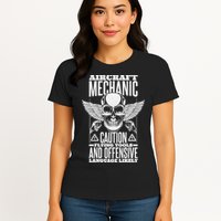 Aircraft Mechanic Flying Tools And Offensive Language, Plane Womens T-Shirt