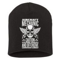 Aircraft Mechanic Flying Tools And Offensive Language, Plane Short Acrylic Beanie
