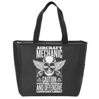 Aircraft Mechanic Flying Tools And Offensive Language, Plane Zip Tote Bag