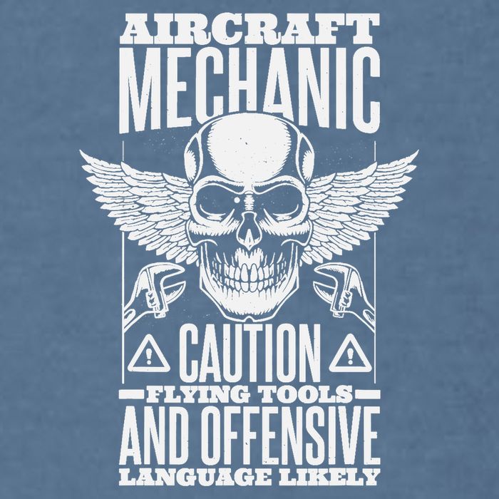 Aircraft Mechanic Flying Tools And Offensive Language, Plane Garment-Dyed Sweatshirt
