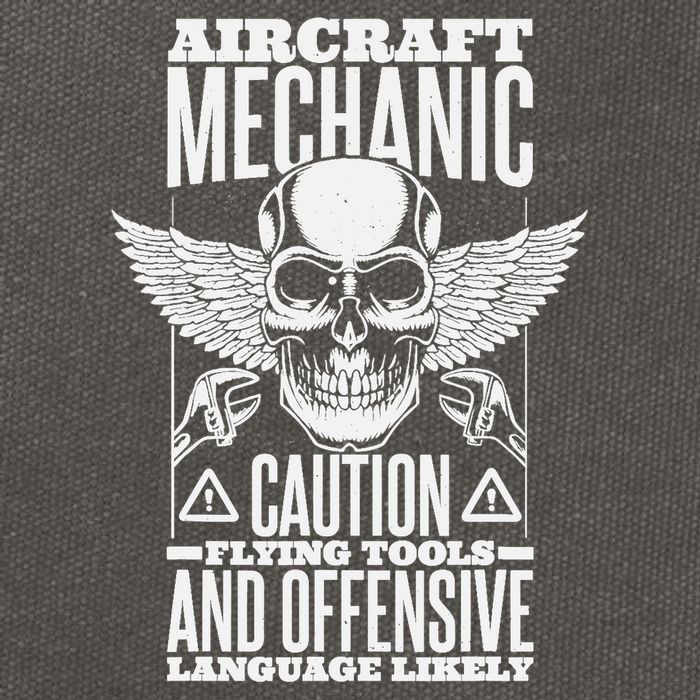 Aircraft Mechanic Flying Tools And Offensive Language, Plane Cotton Canvas Backpack