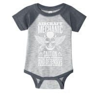 Aircraft Mechanic Flying Tools And Offensive Language, Plane Infant Baby Jersey Bodysuit