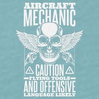 Aircraft Mechanic Flying Tools And Offensive Language, Plane Sueded Cloud Jersey T-Shirt