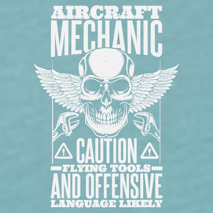 Aircraft Mechanic Flying Tools And Offensive Language, Plane Sueded Cloud Jersey T-Shirt