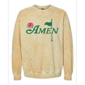 Amen Master Golf Azalea Tournament Pink Golfing Colorblast Crewneck Sweatshirt