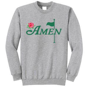 Amen Master Golf Azalea Tournament Pink Golfing Tall Sweatshirt