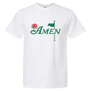 Amen Master Golf Azalea Tournament Pink Golfing Garment-Dyed Heavyweight T-Shirt