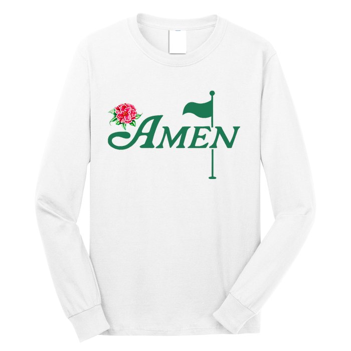 Amen Master Golf Azalea Tournament Pink Golfing Long Sleeve Shirt