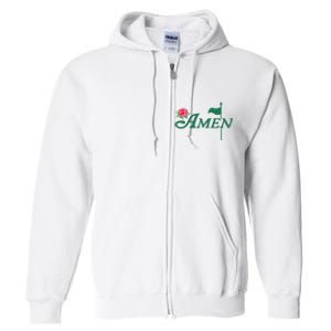 Amen Master Golf Azalea Tournament Pink Golfing Full Zip Hoodie