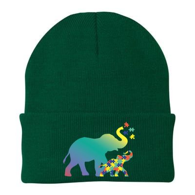 Autism Mom Gift Design Autism Awareness Elephant Knit Cap Winter Beanie