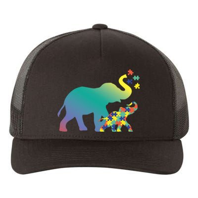 Autism Mom Gift Design Autism Awareness Elephant Yupoong Adult 5-Panel Trucker Hat