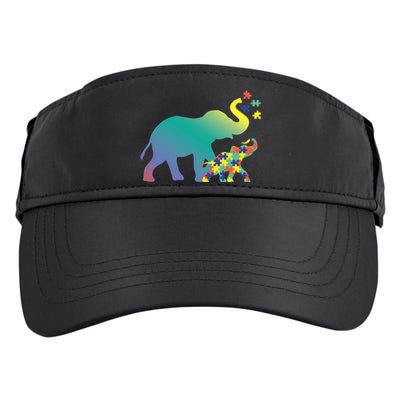 Autism Mom Gift Design Autism Awareness Elephant Adult Drive Performance Visor