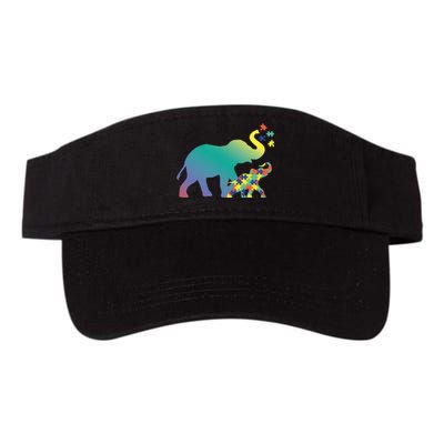 Autism Mom Gift Design Autism Awareness Elephant Valucap Bio-Washed Visor