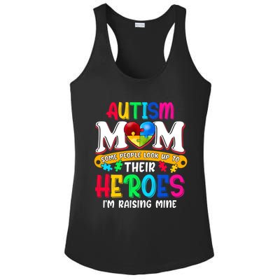 Autism Mom Gift Some People Look Up To Their Heroes Meaningful Gift Ladies PosiCharge Competitor Racerback Tank