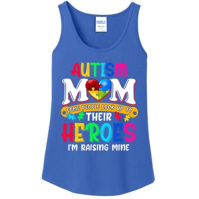 Autism Mom Gift Some People Look Up To Their Heroes Meaningful Gift Ladies Essential Tank