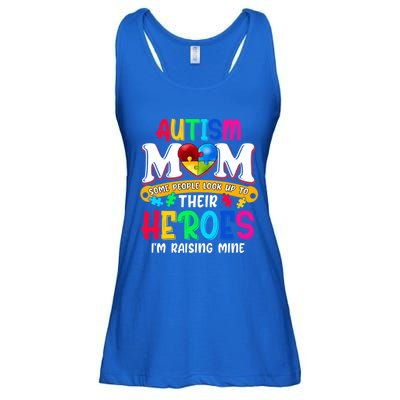 Autism Mom Gift Some People Look Up To Their Heroes Meaningful Gift Ladies Essential Flowy Tank