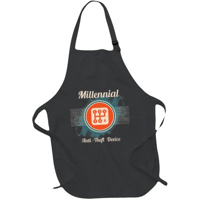 Automotive Millennial Gear Shift Anti Theft Vehicle Full-Length Apron With Pockets