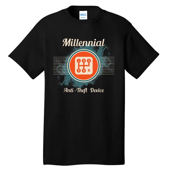 Automotive Millennial Gear Shift Anti Theft Vehicle Tall T-Shirt