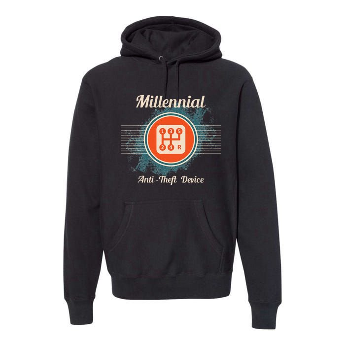 Automotive Millennial Gear Shift Anti Theft Vehicle Premium Hoodie