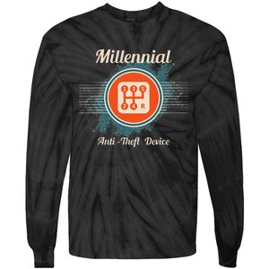 Automotive Millennial Gear Shift Anti Theft Vehicle Tie-Dye Long Sleeve Shirt