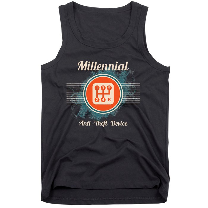 Automotive Millennial Gear Shift Anti Theft Vehicle Tank Top