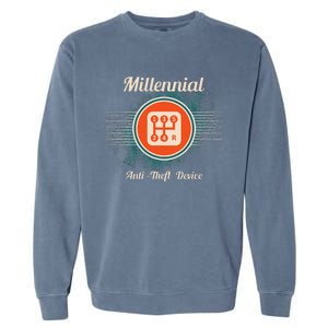 Automotive Millennial Gear Shift Anti Theft Vehicle Garment-Dyed Sweatshirt