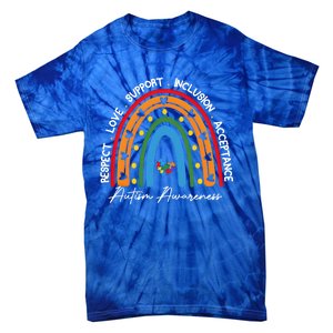 Autism Meaningful Gift Respect Love Support Autism Awareness Gift Tie-Dye T-Shirt