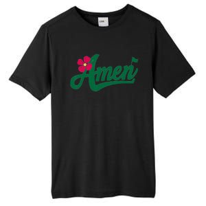 Amen Master Golf Tournament Golfing Girl Pink Flower Tall Fusion ChromaSoft Performance T-Shirt