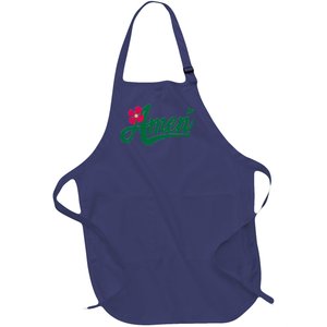 Amen Master Golf Tournament Golfing Girl Pink Flower Full-Length Apron With Pockets