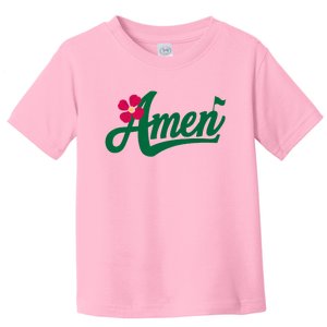 Amen Master Golf Tournament Golfing Girl Pink Flower Toddler T-Shirt