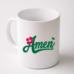 Amen Master Golf Tournament Golfing Girl Pink Flower Coffee Mug