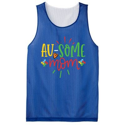 Augiftsome Mom Graphic For Mother Of Autistic Autism Meaningful Gift Mesh Reversible Basketball Jersey Tank