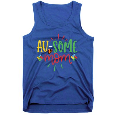 Augiftsome Mom Graphic For Mother Of Autistic Autism Meaningful Gift Tank Top