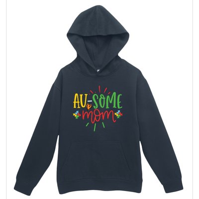 Augiftsome Mom Graphic For Mother Of Autistic Autism Meaningful Gift Urban Pullover Hoodie