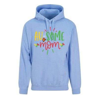 Augiftsome Mom Graphic For Mother Of Autistic Autism Meaningful Gift Unisex Surf Hoodie