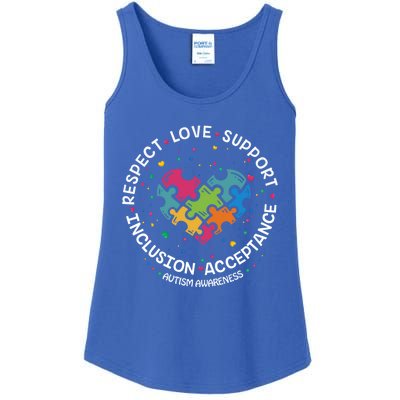 Autism Meaningful Gift Mom Dad Respect Love Support Autism Awareness Gift Ladies Essential Tank